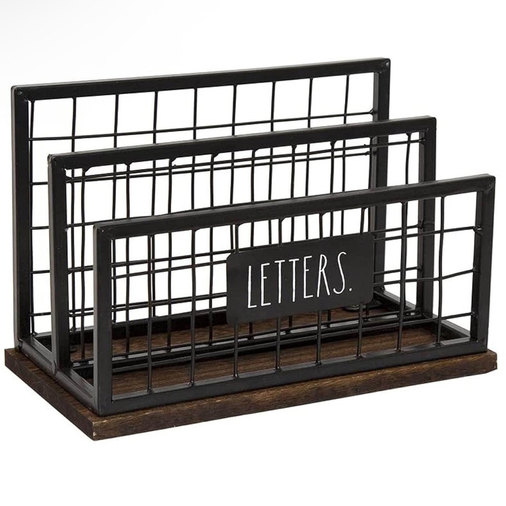Rae Dunn Black Metal Letter Organizer